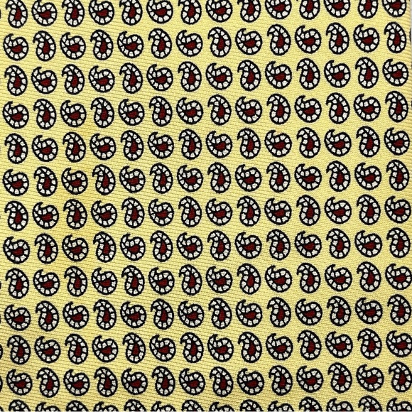Vintage Polo Ralph Lauren Mens Italian Silk Necktie Yellow Classic Red Plaid Tie - Picture 6 of 8